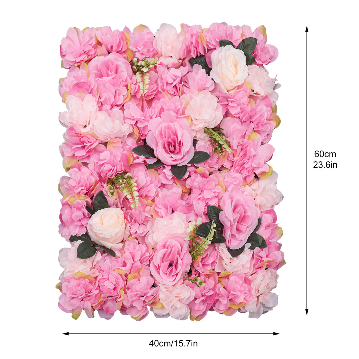Primrue 12Pcs Flower Wall Panel Artificial Flower Wall Backdrop For